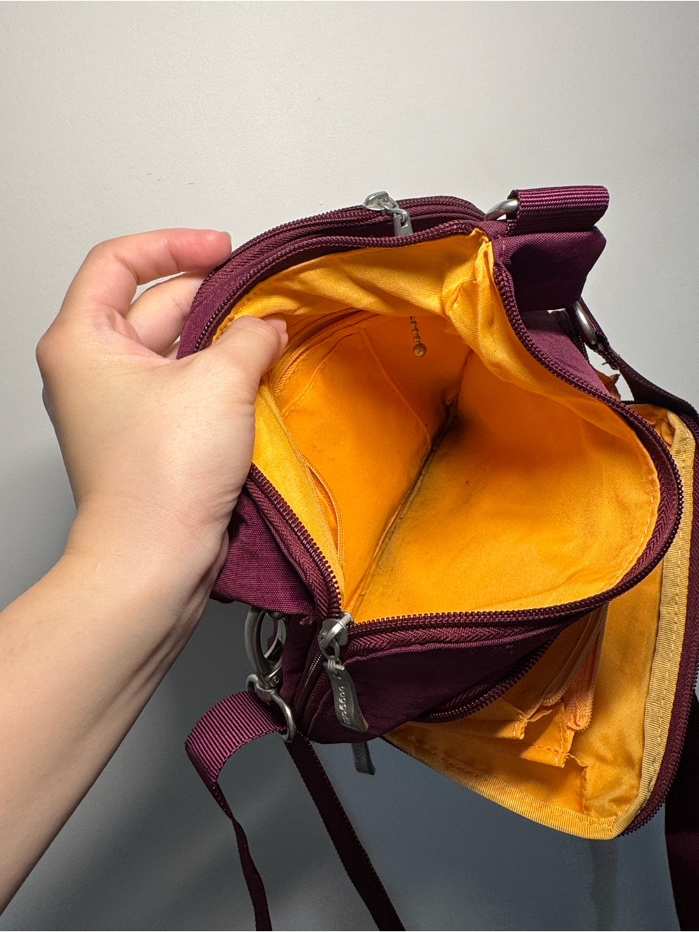 Baggallini Plum Crossbody Bag with Silver Hardware - Picture 5 of 5